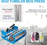5-in-1 T-Shirt Heat Press Machine (15"x12") with 30OZ Mug Tumbler Press