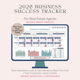 2026 Real Estate Business Planner & Goal Tracker