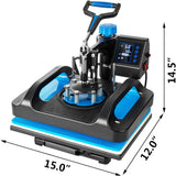 8-in-1 T-Shirt Heat Press Machine (15"x12")