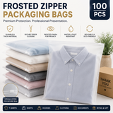 Premium Frosted Clothing Packaging Bags (100 Pack)