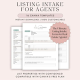 Real Estate Listing Presentation Kit for Realtors – Canva Template with Seller Questionnaire, Intake Form & Checklist